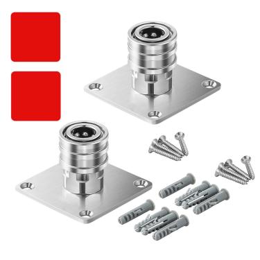 Imagem de DBEIXIWEI 2 peças de panela de espuma de aço inoxidável com suporte de pulverizador de espuma de conexão rápida de 0,6 cm, suporte de parede para uso doméstico e garagem