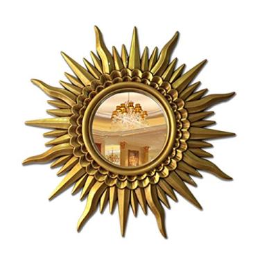 Imagem de Espelho de parede espelho de banheiro espelho de maquiagem espelho de parede decoração de espelho adequado para banheiro familiar quarto sala de estar decoração de casa (cor: ouro tamanho: C)