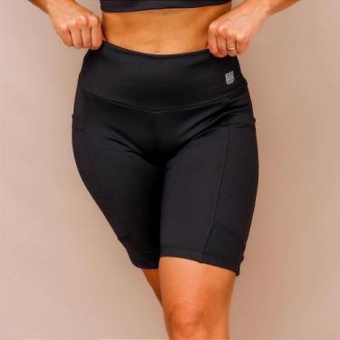 Imagem de Bermuda Confort com Bolso para Treino e Corrida - Preto - HNR, Preto, 