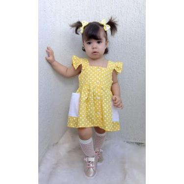 Imagem de Vestido Póa Curto - Boo Boo, Amarelo, 1 ano