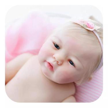 Imagem de Bebe Reborn Realista 100% Rosa loira Tina Vestido - Meu Xodó