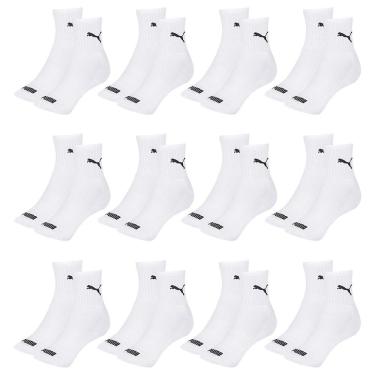 Imagem de Kit 12 Pares de Meias Puma Cano Médio Esportiva Masculino