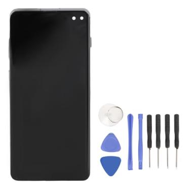 Imagem de Tela LCD para telefone de 6,4 polegadas, digitalizador, montagem sensível ao toque, multitoque, multitoque, resolução 3040x1440, kit de reparo para S10 Plus SM G975F G975U G975W G975A (preto)