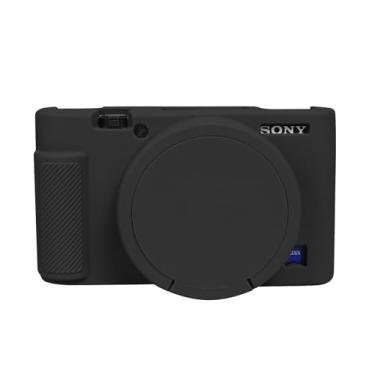 Imagem de Easy Hood Capa RX100, capa de silicone para câmera leve e macia com capa de lente removível para câmera Sony DSC-RX100 III / RX100 V / RX100 IV / RX100 VII DSLR (preto)