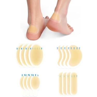 Imagem de Almofada antifricção de gel hidrocolóide para sapatos de salto alto - (pacote variado) bolhas adesivas à prova d'água - almofadas para calcanhar, pé, dedo do pé e pés, Nude.