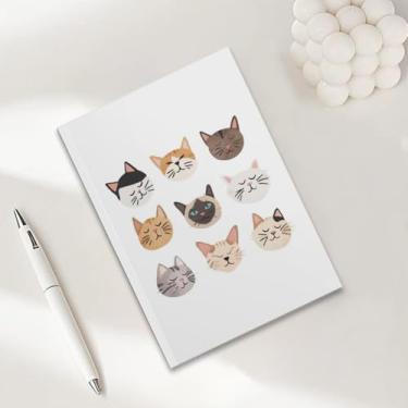 Imagem de Caderno de gato, caderno A5 para anotações de escritório, agenda de 21 x 14,7 cm, agenda de viagem, presentes para amantes de gatos-11