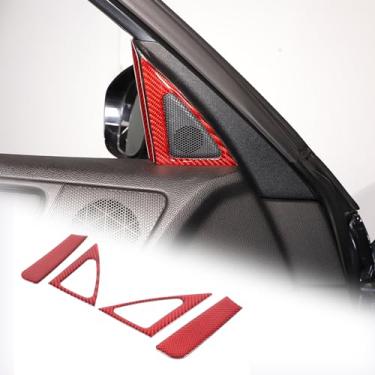Imagem de Aotumcer Acabamento da capa do alto-falante A-Pillar compatível com Infiniti 2007-2013 G35 G25 G37 Q60 Porta Preta Triângulo Painel de Áudio Guarnição Quadro Adesivo Decoração Qtd. [4]