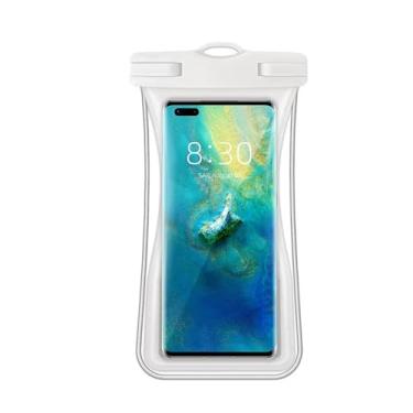 Imagem de Bolsa à prova d'água, capa impermeável, bolsa seca para celular IPX8 Essenciais de praia, 7 polegadas (branco)