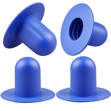 Imagem de Heran Pacote com 4 plugues de parede para filtro de bomba de piscina, versão longa, plugues de substituição de material TPE para piscinas acima do solo compatíveis com Intex e Bestway (azul)