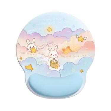 Imagem de Mouse pad de suporte de pulso Cute Rabbit and Star Design