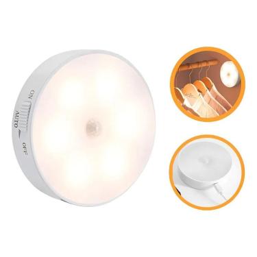 Imagem de 2X Kit C/3 Lâmpada Inteligente Sem Fio Sensor Recarregável