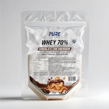 Imagem de Whey Protein Concentrado 70% 900g Pure Athletic Sabor:Chocolate com Amendoim