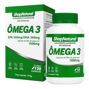 Imagem de Ômega 3 ShopNatural Premium e Purificado 1000 mg Alta Concentração EPA + DHA 120 Cáps - Coração, Cérebro e Articulações