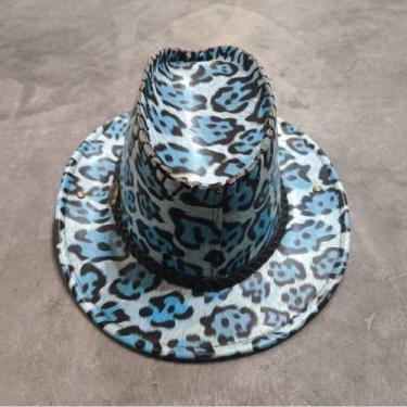 Imagem de Chapéu Country Feminino Aba Curta de ONCINHA Lona Brilhosa 2 Cores - N