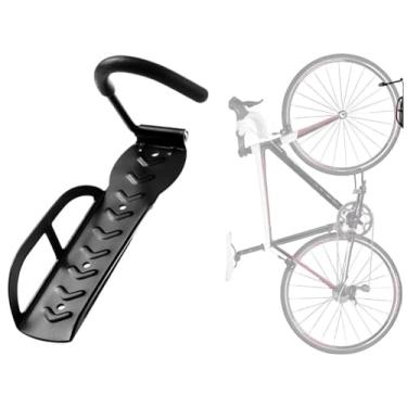 Imagem de Gancho De Bicicleta Antiderrapante Vertical Em Aço Carbono Para Pendurar A Bike Na Parede Apoio Resistente E Durável Suporte Para Suspender A Bicicleta + Buchas E Parafusos