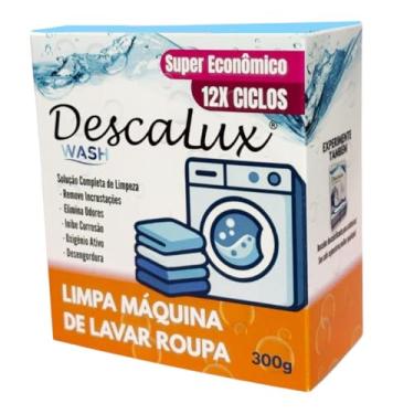 Imagem de Descalux Wash Limpador para Máquina de Lavar Roupa, Oxigênio Ativo, Remove Incrustações e Elimina Odores, Super Econômico, 300g
