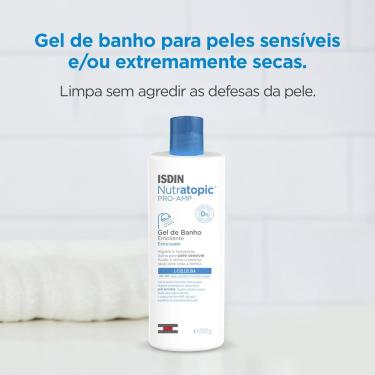 Imagem de Gel de Banho Isdin Nutratopic Pro-amp Emoliente Para Pele Sensível 392g