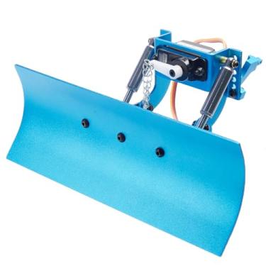 Imagem de TOOMOD 1/24 RC Aluminum Adjustable Snow Shovel/Snow Plow kit with 12G 180° Servo Motor Compatible with 1/24 Axial SCX24 Crawler Car Upgrade (Blue)