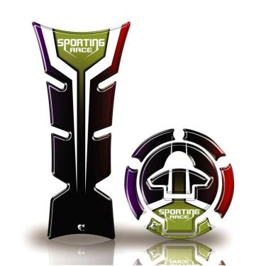 Imagem de Kit Protetor De Tanque E Bocal Moto Yamaha Sporting Race Amarelo Amarelo