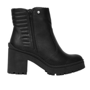 Imagem de Bota Coturno Feminino Salto Médio Bloco com Forro em Pelo Ramarim 2350102-Feminino