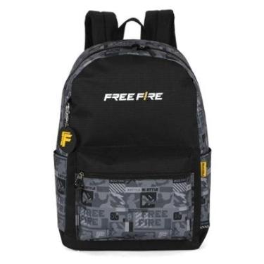 Imagem de Mochila de Costas Juvenil Estampada Free Fire FF - Luxcel-Masculino