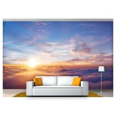 Imagem de Papel De Parede Céu Nuvens Sol Entardecer 3D Nsk90 - Você Decora