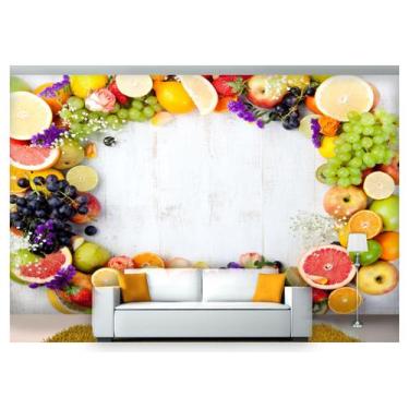 Imagem de Papel De Parede Mix De Frutas Vitaminas 3D Al156 - Você Decora