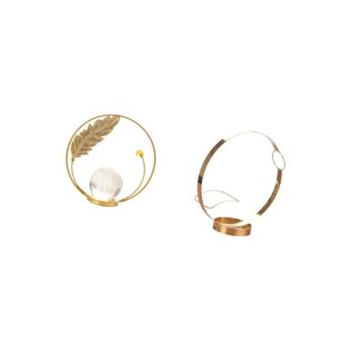 Imagem de Fenteer Suporte para Escultura de Bola de Cristal em Metal, Estatueta Ornamental para Corredor, Lareira, Quarto, Sala de Estar, Escritório, Porta-garrafas de