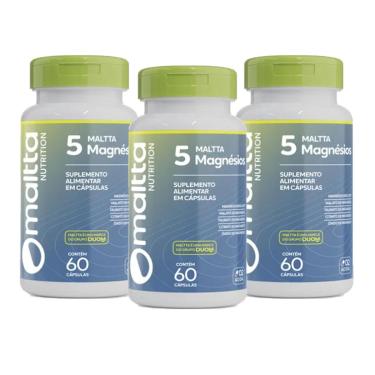 Imagem de Kit 3 Duom 5 Magnésios Quelato Malato Taurato Citrato Óxido 3x60 Cápuslas - Duom-Unissex