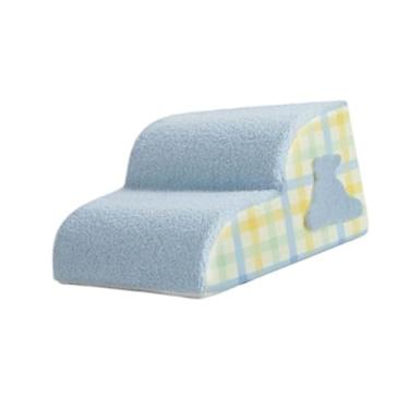 Imagem de Dualoai Pet Steps Dog Stairs Rampa 2 Níveis Removível Lavável Capa Antiderrapante para Cães Pequenos e Gatos, Azul