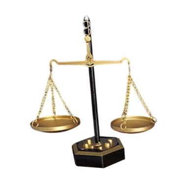 Imagem de FashionCha Porta-joias com Balança Da Justiça, Bandeja Dourada para Brincos, Organizador de Cosméticos para Quarto, Banheiro E Penteadeira, Style a S