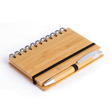 Imagem de Caderno Ecológico Capa Bambu Médio 60 Folhas Pautadas Bamboo Time