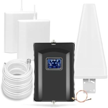 Imagem de Amplificador de celular para casa, até 800 pés quadrados, impulsionador de sinal de celular para banda 66/25/2/4/5/12/13/17, Boost 5G 4G para todas as operadoras dos EUA aprovado pela FCC