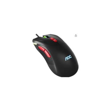 Imagem de Mouse Gamer com Fio, 7200 DPI, 7 Botões Programáveis, RGB, Preto, 1.8m Cabo, Modelo GM180