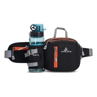 Imagem de Pochete Esportiva 3L para Trilha, Caminhada, Corrida e Trekking, Bolsa de Cintura Preta para Viagem