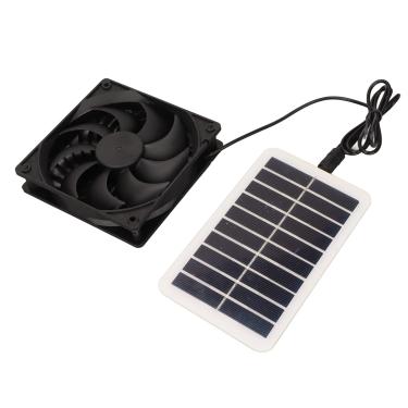 Imagem de Mingzhe Ventilador Extrator Solar Portátil para Remoção de Odores Com Economia de Energia Eficiente, Extrator de Ar Movido a Energia Solar para Cozinha, Estufa, Casa na árvore, RV.Pet