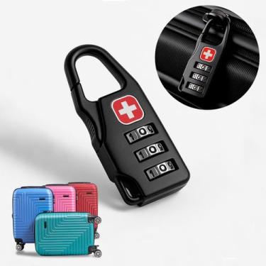 Imagem de Cadeado Com Senha Segredo Bolsa Mochila Mala De Viagem - Alloy +