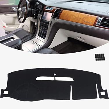Imagem de KEYOOG Dashboard Cover Dash Mat Fit for Ca-dillac Escalade 2014-2007 (Without HUD and Center Speaker Models),Car Dash Board Mat Anti-Glare Carpet,Non-Slip Pad Sunshield Protector (Black)