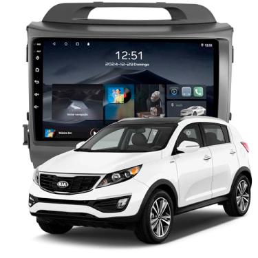 Imagem de Multimídia Adak 9P Sportage 2011 A 2016 Sem Canbus 2+64GB Quadcore Carplay Android Auto Gps Rádio Com Amplificador