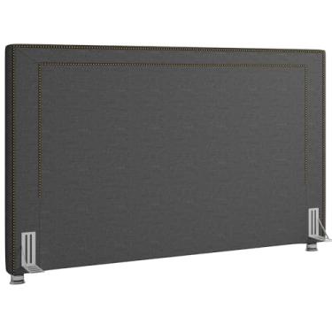 Imagem de Cabeceira Cama Box Queen 160 cm P05 Berlim Linho Cinza Escuro - Lyam Decor