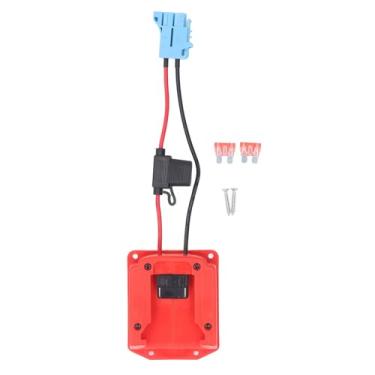 Imagem de Hilitand Adaptador de Bateria de Rodas de Energia para Brinquedos de Pilotagem de 18V Com 12 AWG Wire Churchy Connector e 40A Fusível para RC Toys Robotics DIY Projects (conector azul)