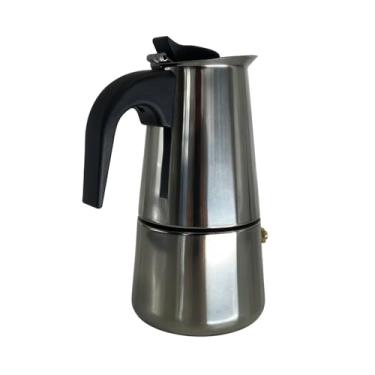 Imagem de Genérico Cafeteira Italiana Moka, Aço Inoxidável Polido, Prata, 350ml, 4 Xícaras, Manual, Filtro de Aço Inoxidável, Estilo Moderno