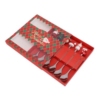 Imagem de GLOGLOW Conjunto de Colheres de Agitação de café, 6 Agitadores de café de Aço Inoxidável Dos Pces para a Decoração do Feriado e o Presente Serviço da Sobremesa (Prata)