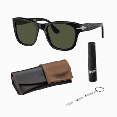Imagem de Persol Óculos de sol quadrados PO3313S com kit oficial de óculos