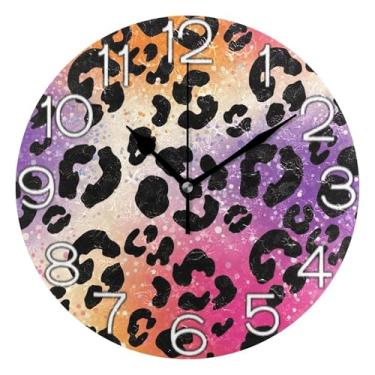 Imagem de GAIGEO Número do relógio branco com relógio de parede Kedu analógico decorativo relógio de cozinha bonito operado por bateria silencioso, decoração de parede de meados do século sala de estar, 25 cm