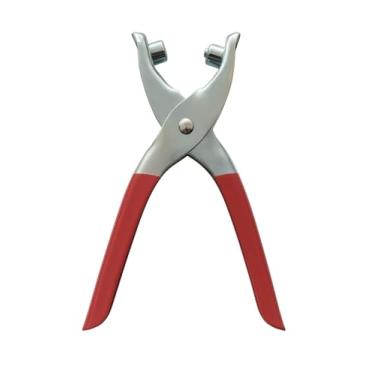 Imagem de Alicate Para Aplicação de Ilhós Barcelona + 100 Ilhoses - Aplicador Manual Para Couro, Tecidos, Lonas, Cortinas, Banners, Cintos, Bolsas, Encadernação e Artesanato