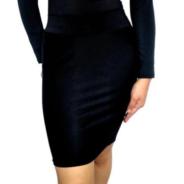 Imagem de Saia Feminina Lápis Lisa Suplex Pp Ao Plus Size - Serdan Confecções, P