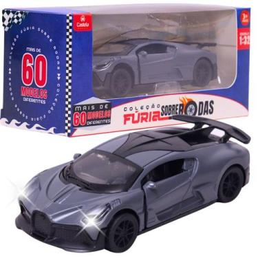 Imagem de Carrinho Miniatura Cinza Pull Back 1:32 C/ Som e Luz - Castela