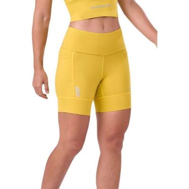 Imagem de Bermuda Authen Feminino Grit Bossa 3 Bolsos 15cm Amarelo-Feminino