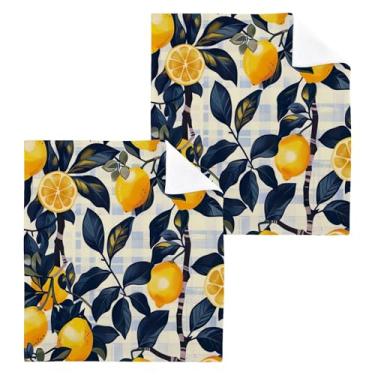 Imagem de xigua Toalhas de mão de algodão limoeiro, toalhas de banho multiusos e absorventes toalhas de rosto macias para a pele para banheiro, cozinha, hotel, academia, panos de lavagem, pacote com 6, 30 x 30